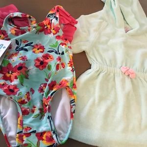 Ruffle butts 3-6 months swim suit and coverup